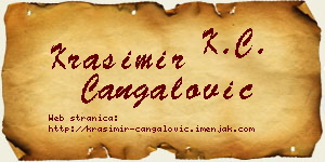 Krasimir Čangalović vizit kartica